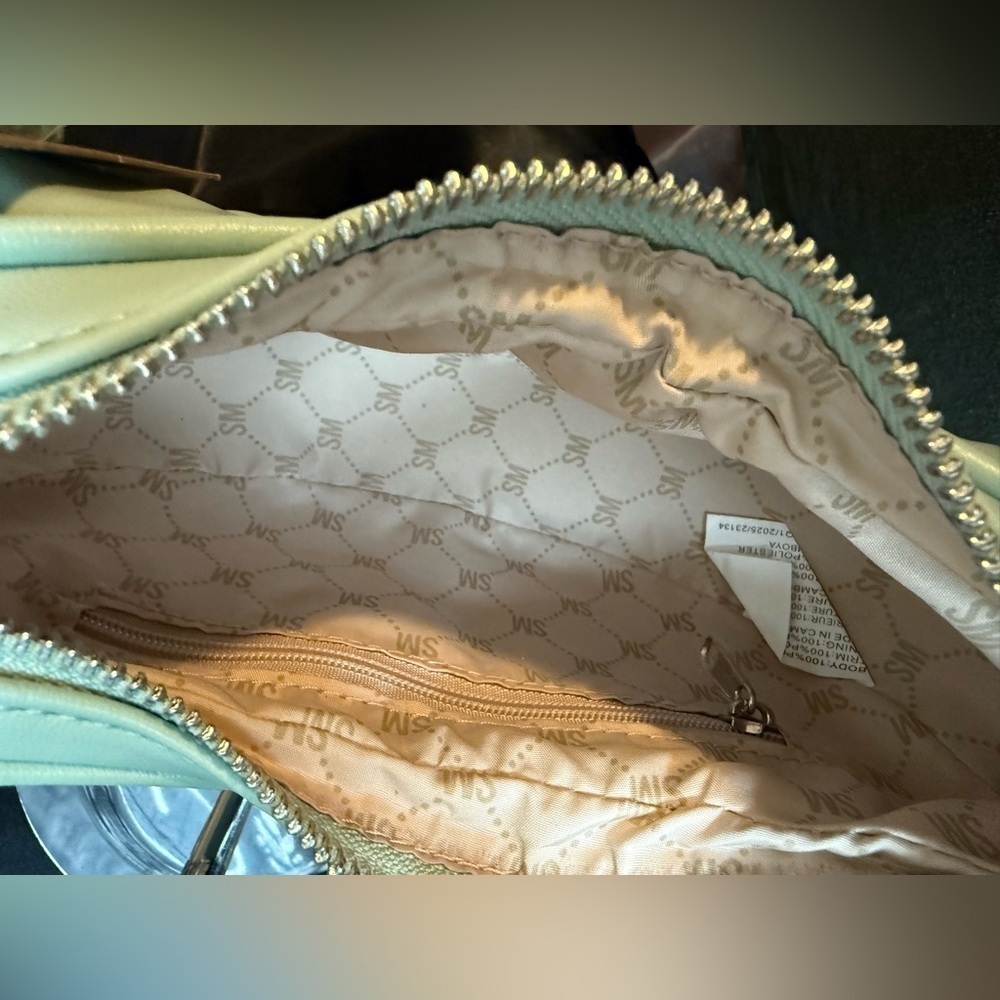 Steve Madden Quilted Mint Green Crossbody Bag - Picture 9 of 10